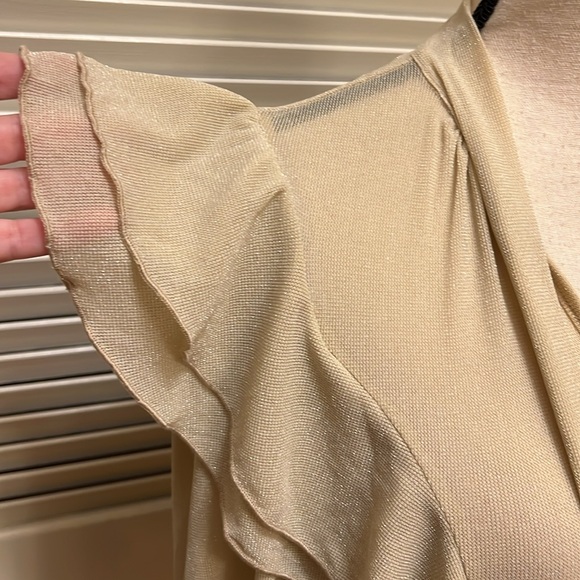 Luxe Always Blouse in Beige, Size Small, NWT - Picture 5 of 16